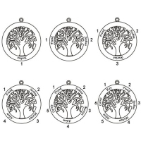 Customizable Tree Of Life Necklace Engraved 6 Names in Silver