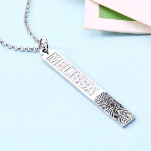 bar necklace with name