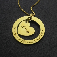 Custom I Love You to the Moon and Back Necklace