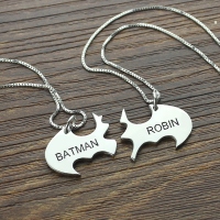 Personalized Best Couples Name Necklace Sterling Silver