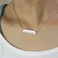 Anniversary Date Necklace for Her with Roman Numerals